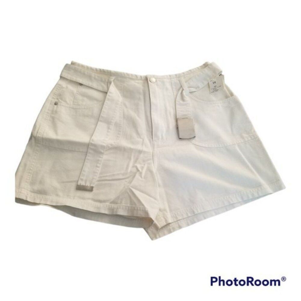 Fashion Bug White Demin Short-Size 14
